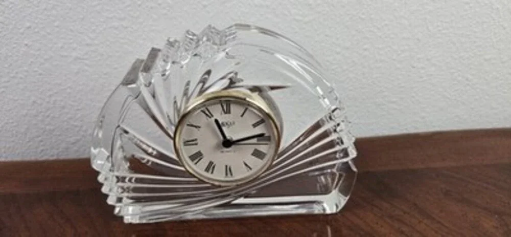 Mikasa Crystal Quartz Desk Clock Germany